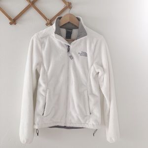 North Face Full Zip Jacket in the color white